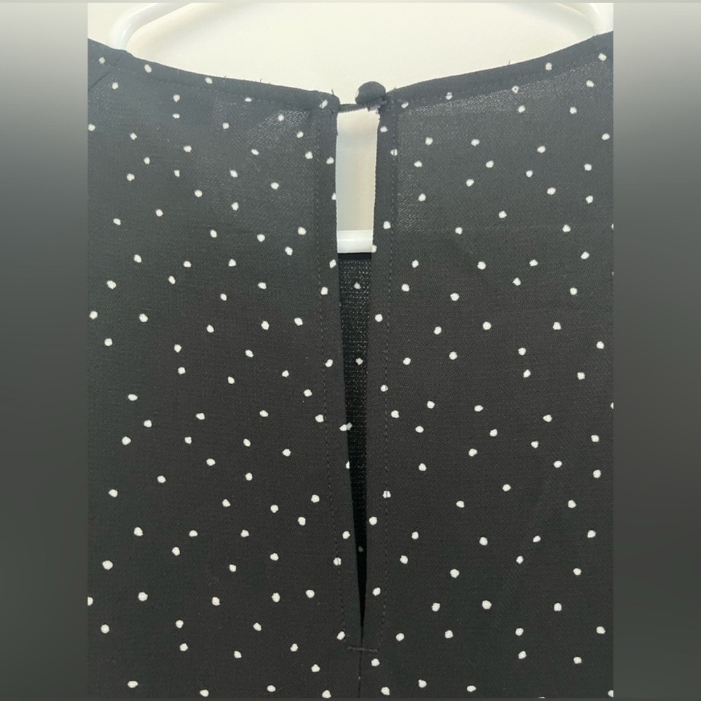 Aritzia Babaton Wide-sleeved black Dress polka dot tunic - Picture 4 of 7